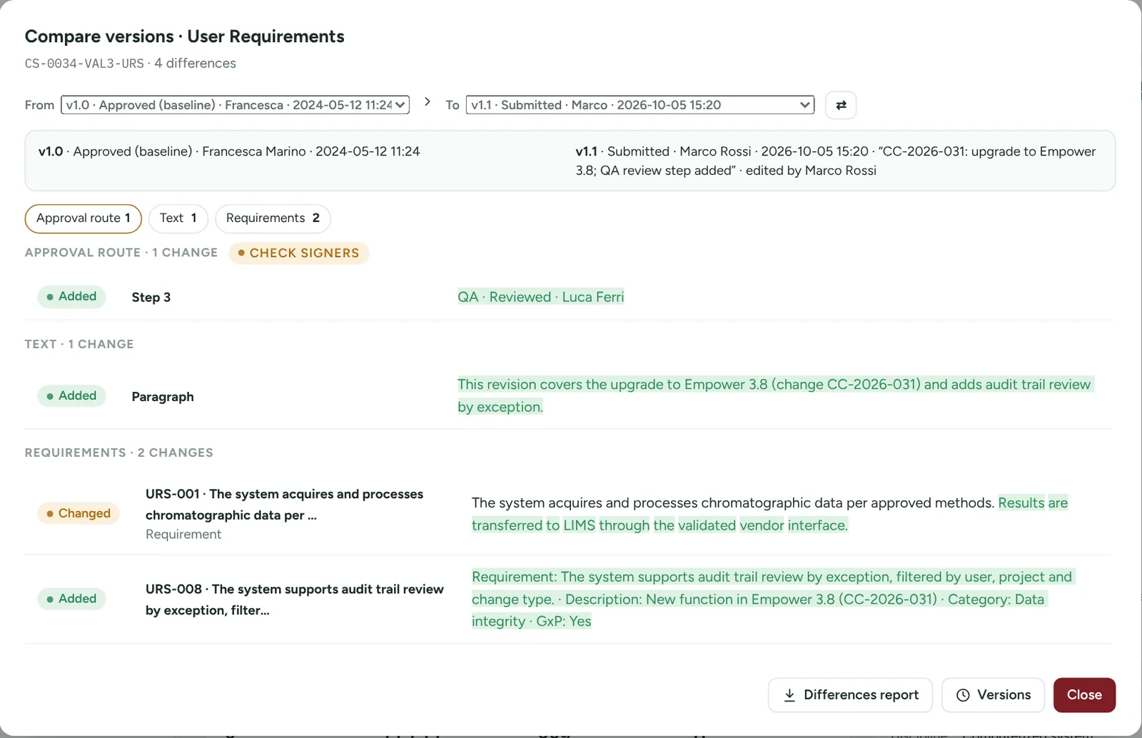 See exactly what changed before you sign — Ravngard